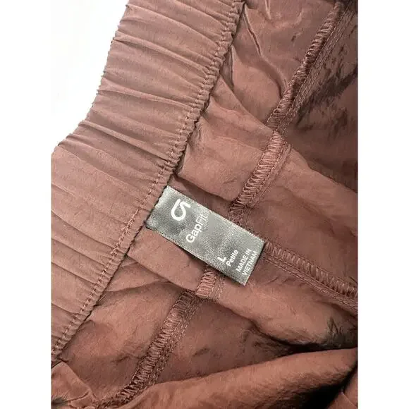 Gap Windbreaker Jogger Pants Sz L 80’s Inspired Y2K Sporty Athletic Retro Brown - Picture 4 of 7